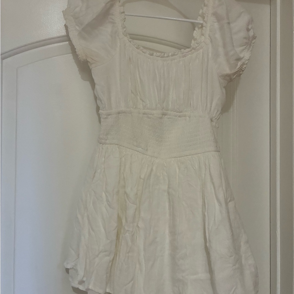 Hollister White Romper Dress